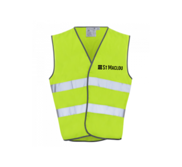 Gilet de signalisation P101- SACOBEL + TRANSFERT COEUR "SAINT MACLOU" NOIR